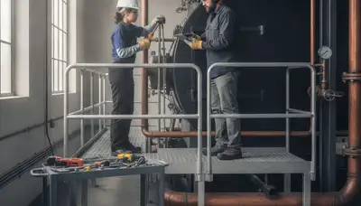 Boiler repair technician serving New Orleans, LA homes with on-site plumbing service