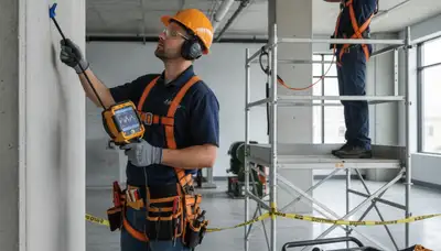 New Orleans plumber inspecting a hidden leak for home leak detection service