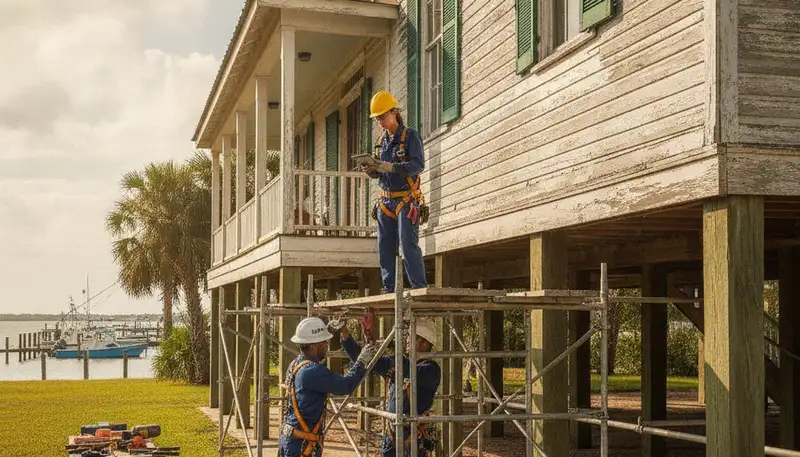 Plumber repairing a pipe in New Orleans, LA for residential plumbing service