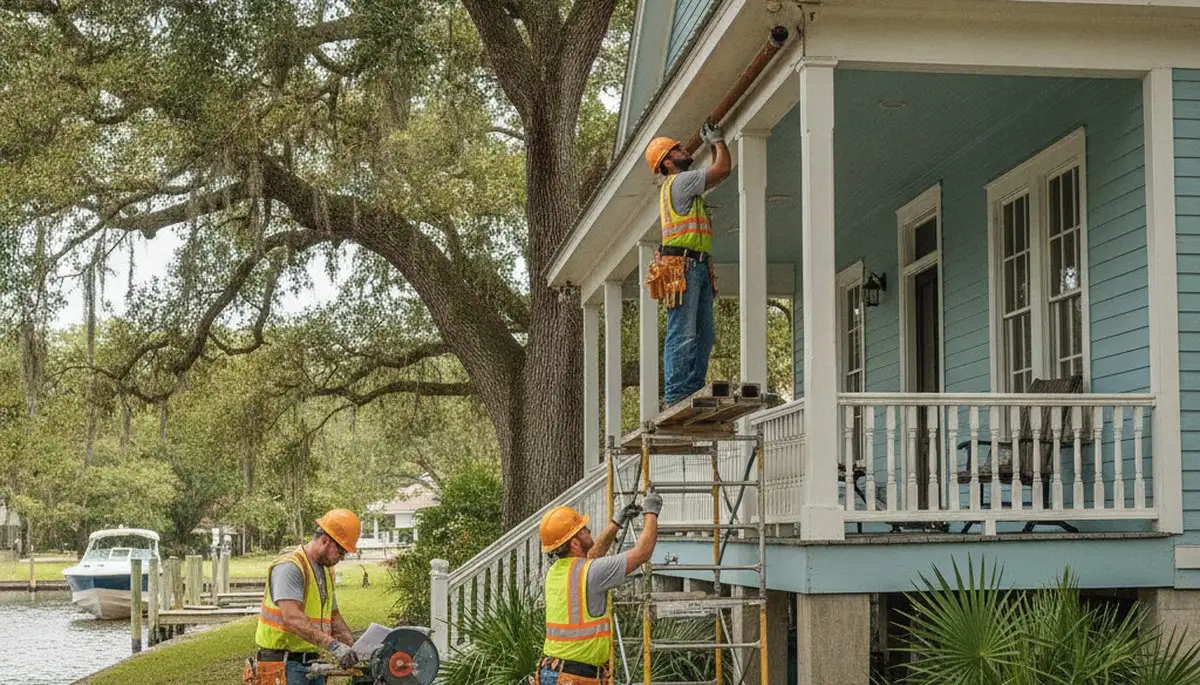 Plumber repairing pipe in New Orleans, LA for plumbing repair service