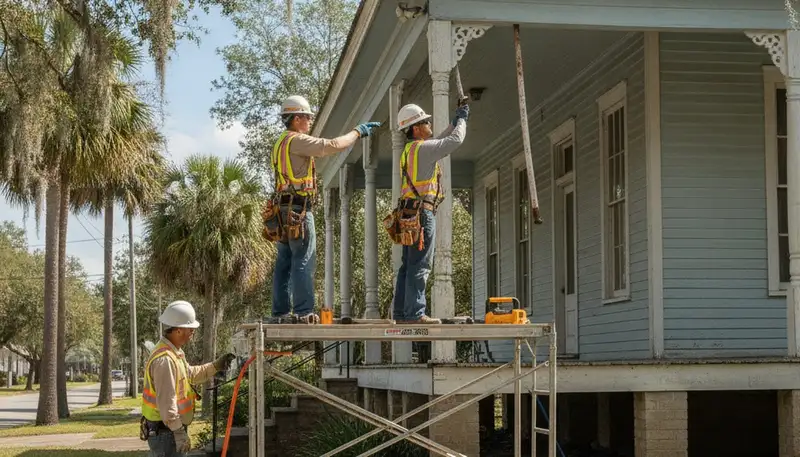 Plumber repairing pipe in New Orleans, LA for plumbing repair service