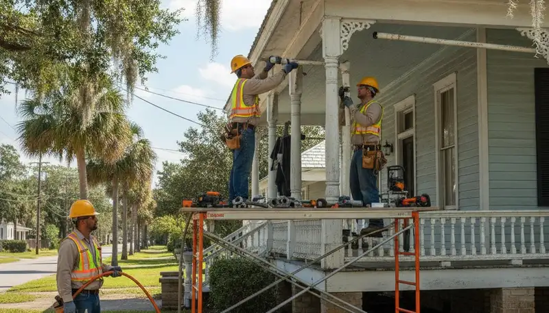 Plumber repairing pipes in New Orleans, LA for reliable plumbing service