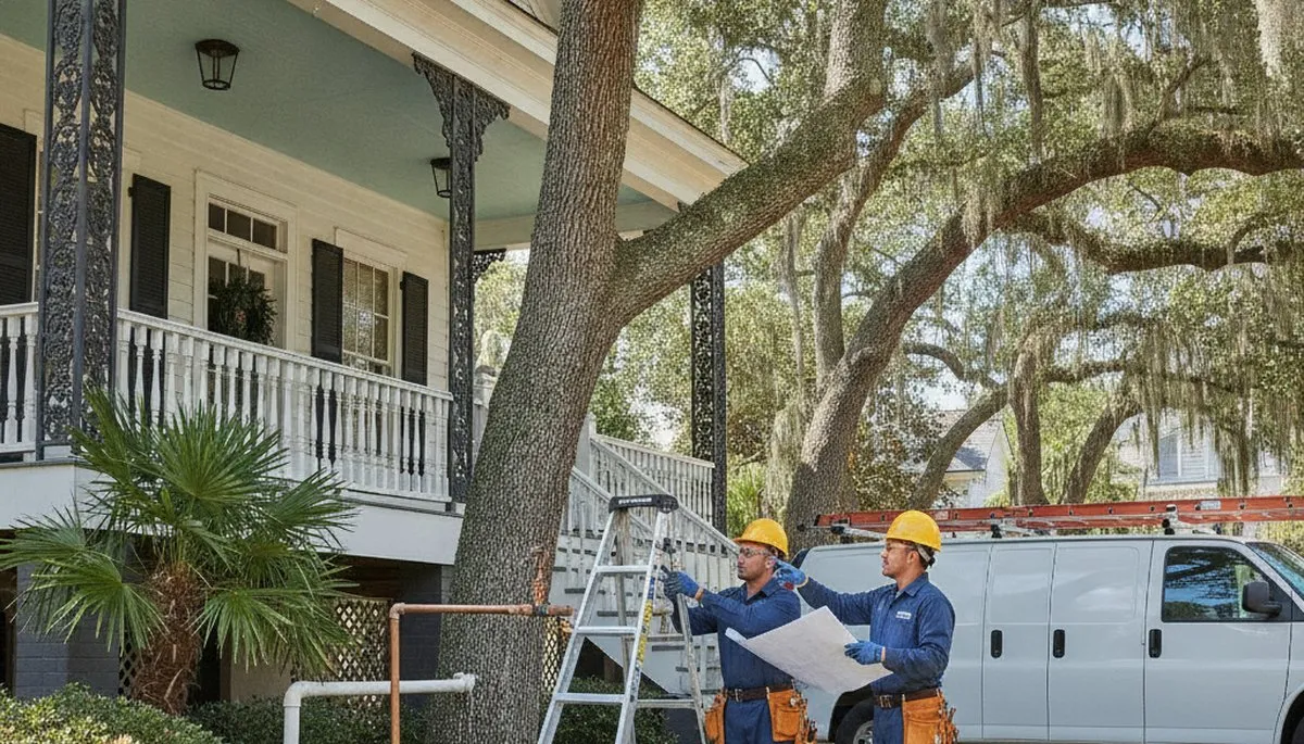 Plumber repairing pipe in New Orleans, LA for plumbing repair service