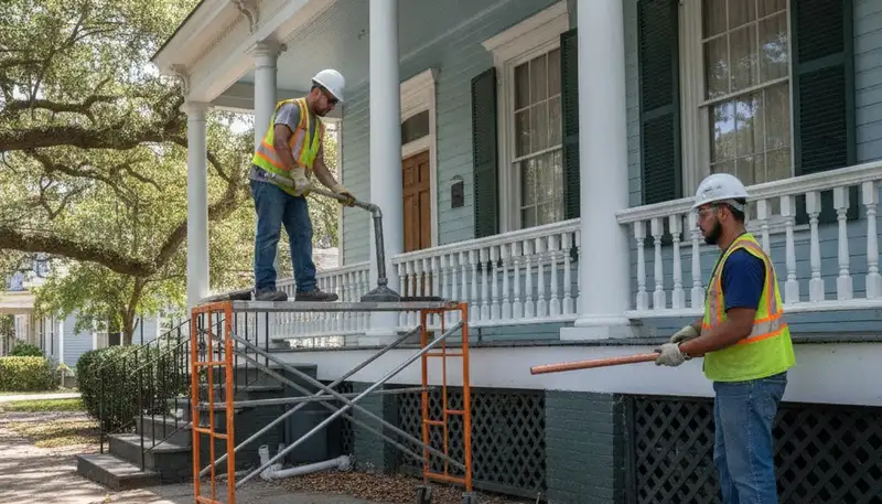 Plumbing repair technician in New Orleans, LA providing residential plumbing service