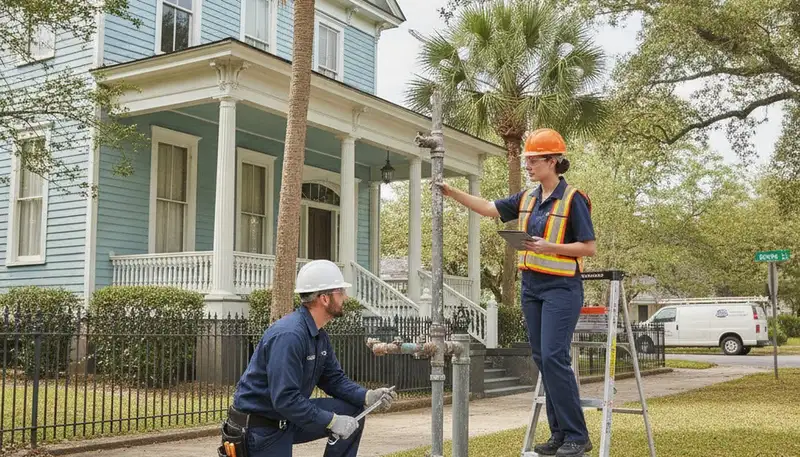 Plumber providing repair service in New Orleans, LA for a local plumbing business