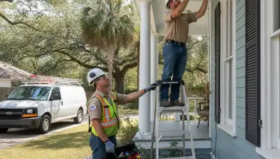 Plumber repairing a pipe in New Orleans, LA for fast plumbing repair service