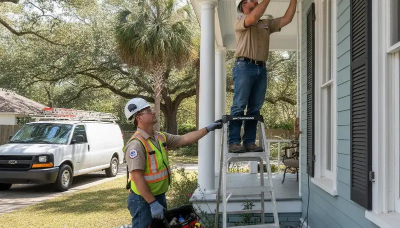 Plumber repairing a pipe in New Orleans, LA for fast plumbing repair service