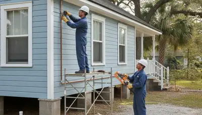 Plumber repairing pipe in New Orleans, LA for residential plumbing service