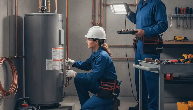 Plumber repairing a pipe in New Orleans, LA home for reliable plumbing service
