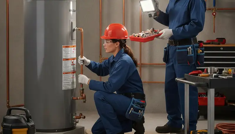New Orleans, LA plumber repairing residential pipes for local plumbing service