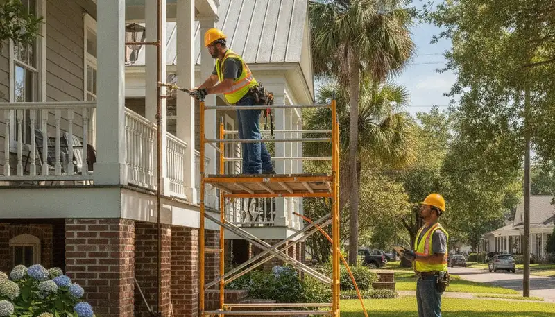 Plumber repairing a pipe in New Orleans, LA for fast plumbing repair service