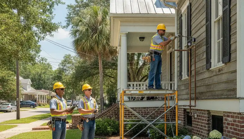 Plumber repairing a pipe in New Orleans, LA for residential plumbing service