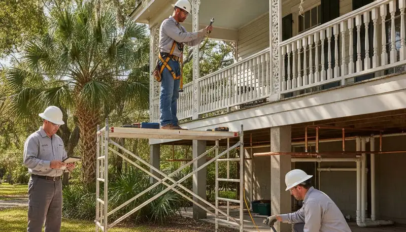New Orleans, LA plumber repairing a pipe for residential plumbing service