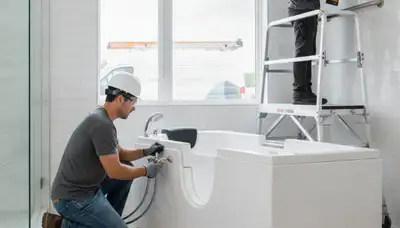 Walk-in tub installation for New Orleans, LA home by professional plumbers