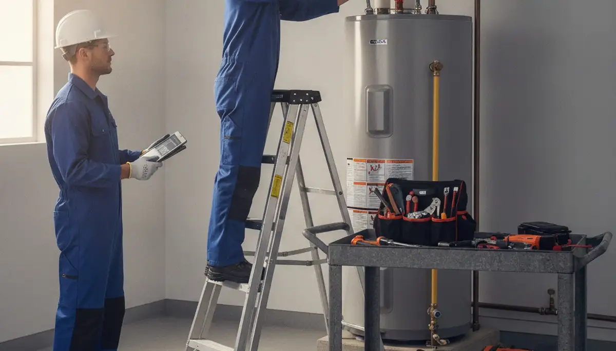 New Orleans plumber repairing a water heater for reliable home service in New Orleans, LA